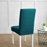 Housse de chaise impermeable pas cher simili cuir bleu canard