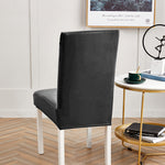 Housse de chaise impermeable pas cher simili cuir noir