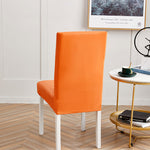 Housse de chaise impermeable pas cher simili cuir orange