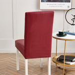 Housse de chaise impermeable pas cher simili cuir rouge