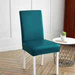 Housse de chaise impermeable simili cuir bleu canard