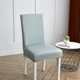 Housse de chaise impermeable simili cuir gris clair