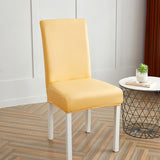 Housse de chaise impermeable simili cuir jaune