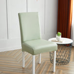 Housse de chaise impermeable simili cuir vert d'eau