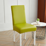 Housse de chaise impermeable simili cuir vert