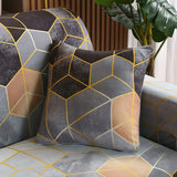 Housse de coussin pour canape design geometrique