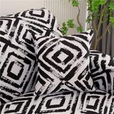 Housse de coussin pour canape motifs noir et blanc