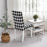 Housse extensible de chaise pas cher damier