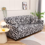 Housse pour canape motifs noir et blanc