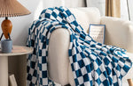 Plaid cocooning bleu pas cher