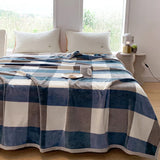 Plaid couvre lit moderne bleu