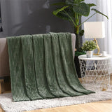 Plaid doux pour canape vert olive