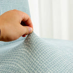 Textile elastique pour housse chaise de bar et tabouret gris bleu