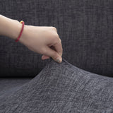 Textile extensible de la housse de coussin gris chine