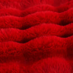 Tissu doux de notre plaid chaud epais rouge