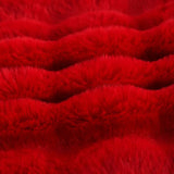 Tissu doux de notre plaid chaud epais rouge