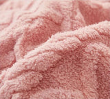 Tissu polaire de notre couverture lestee ultra chaude epaisse rose