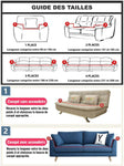 Guide des tailles et mesures pour housse de canape et fauteuil