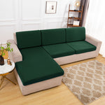 Housse assise de canape angle vert imperial