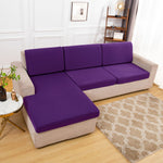 Housse assise de canape angle violet
