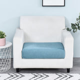 Housse assise de fauteuil jacquard bleu clair