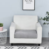 Housse assise de fauteuil jacquard gris clair