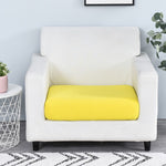 Housse assise de fauteuil jacquard jaune