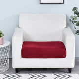 Housse assise de fauteuil jacquard rouge