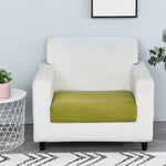 Housse assise de fauteuil jacquard vert