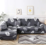 Housse de canapé d'angle extensible gris
