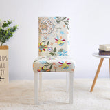 Housse de chaise élastique fleurie multicolore