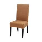 Housse de chaise extensible marron clair