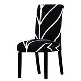 Housse de chaise extensible noir et blanc