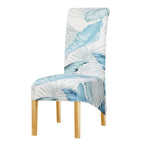 Housse de chaise grande taille fleurie turquoise
