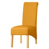 Housse de chaise grande taille jaune moutarde