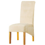 Housse de chaise grande taille velours beige