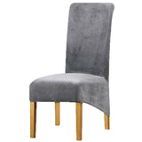 Housse de chaise grande taille velours gris