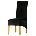 Housse de chaise grande taille en velours noir