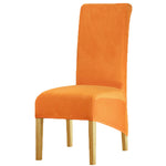 Housse de chaise grande taille en velours orange