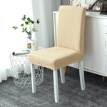 Housse de chaise impermeable beige extensible