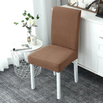 Housse de chaise impermeable marron clair extensible