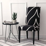 Housse de chaise noir et blanc