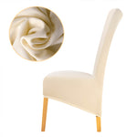 Housse de chaise xl grande taille beige extensible