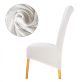 Housse de chaise xl grande taille blanc extensible