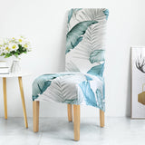 Housse de chaise xl grande taille fleurie turquoise dans une decoration de salon