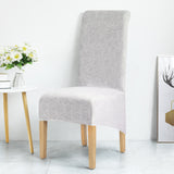Housse de chaise xl grande taille gris perle dans une decoration de salon
