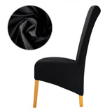 Housse de chaise xl grande taille noir extensible