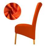 Housse de chaise xl grande taille orange extensible