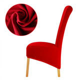 Housse de chaise xl grande taille rouge extensible
