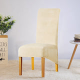 Housse de chaise xl grande taille velours beige
